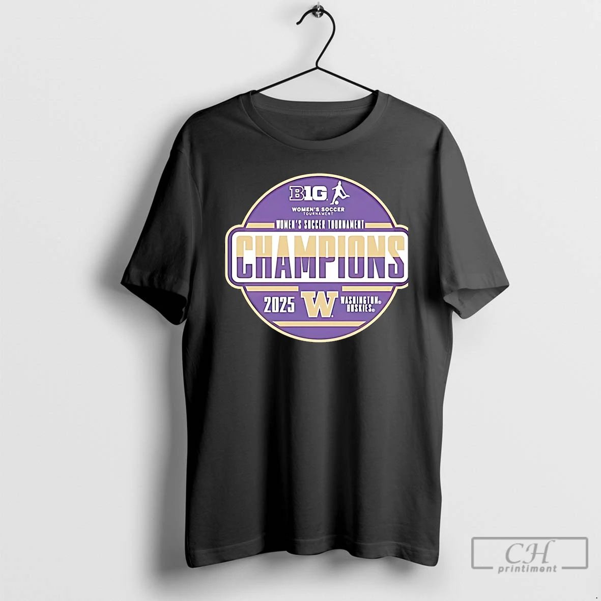 Premium Washington Huskies 2025 Big Ten Womens Soccer Tournament Champions Logo Christmas T Shirts