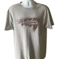 QUIKSILVER Surf Maroon Logo Grey Tee Shirt Men L Large