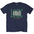 Men's Logic Wavy (Back Print) Slim Fit T-shirt Medium Navy