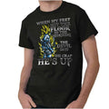 My Feet The Floor The Devil Says He's Up Mens Casual Crewneck T Shirts Tees