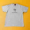 Vintage 90s LMNOP Surf T-Shirt Skull Graphic Gray Medium Rare Surfing