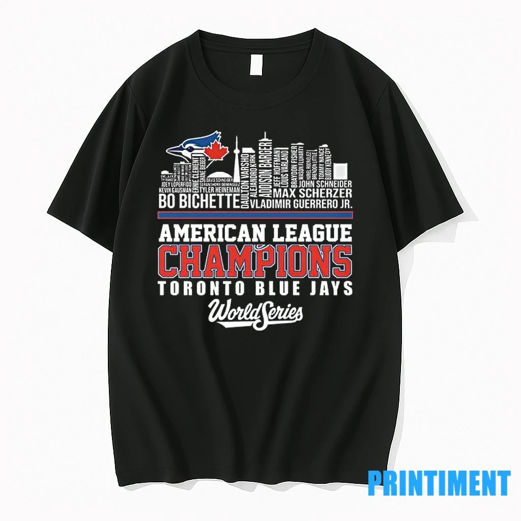 Toronto Blue Jays Skyline Player Name 2025 American League Champions Tshirts Sweater