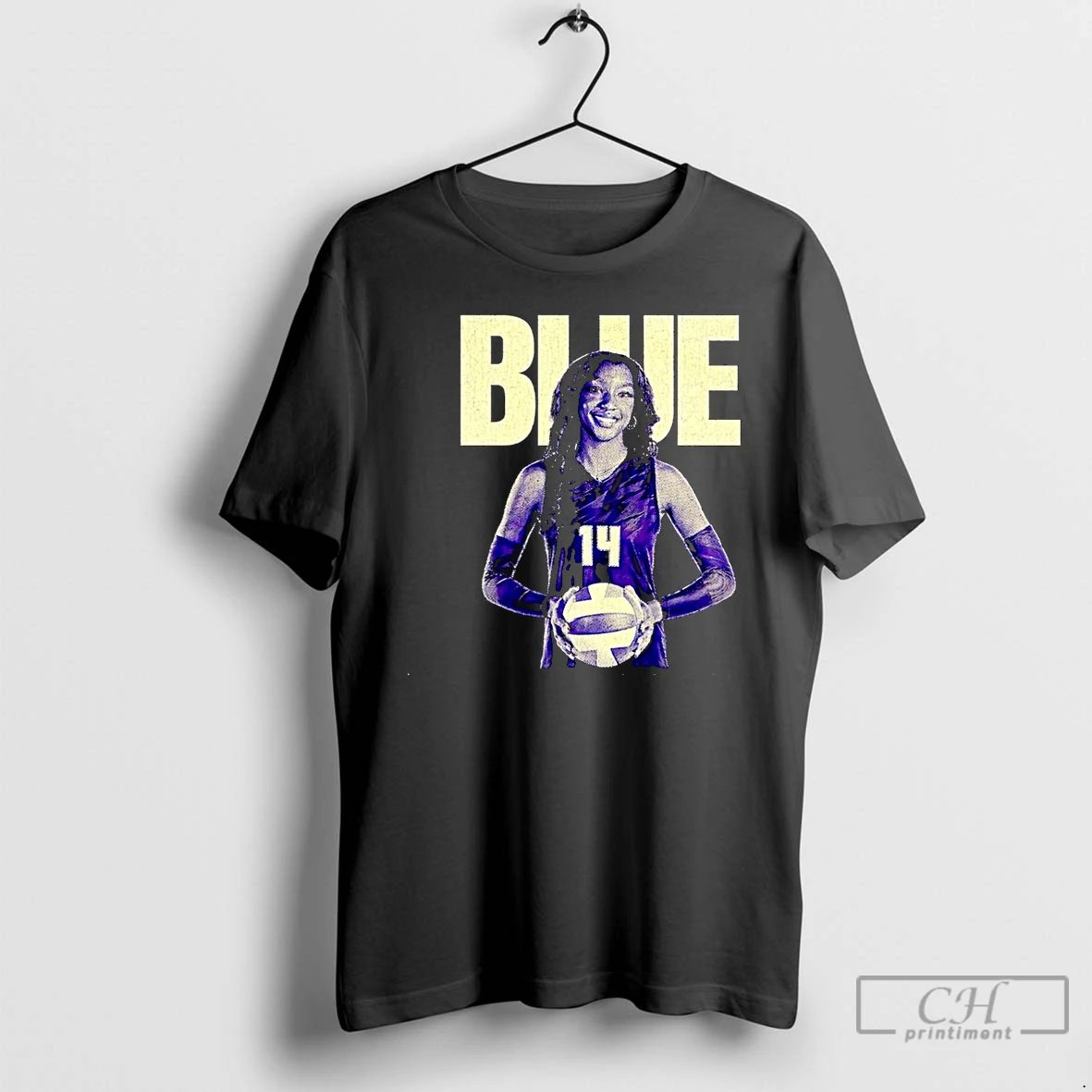 Classic Janelle Blue Middle Blocker Right Side From Clover Vintage Christmas T Shirts