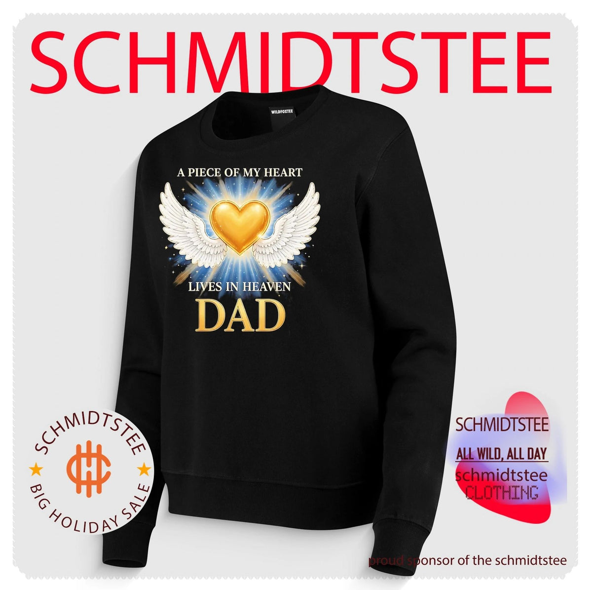 A piece of my heart live in Heaven dad shirt