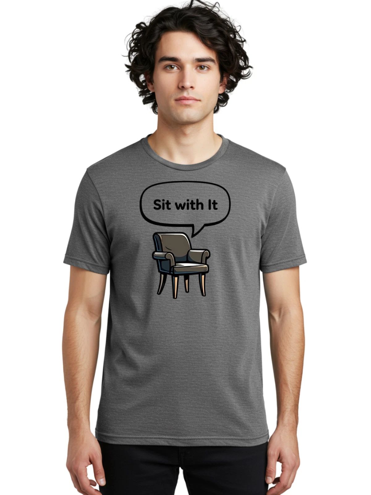 Sit-With-It-3 Mens Graphic Tee, 100% Cotton, Casual Summer Wear