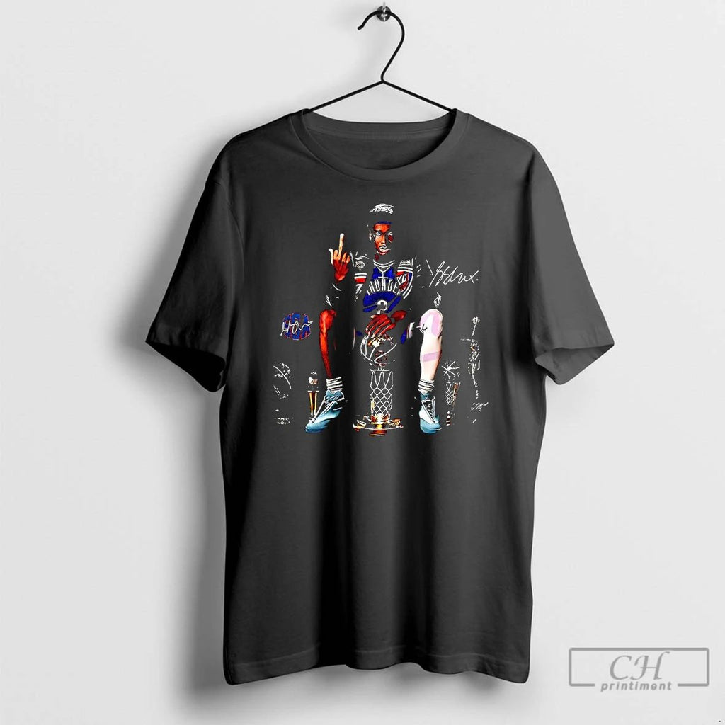 Classic Shai Gilgeous Alexander Oklahoma City Thunder Nba 2025 Mvp Middle Finger Signature Meme