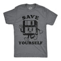 Mens Funny T Shirts Save Yourself Sarcastic Retro Technology Graphic Novelty Tee