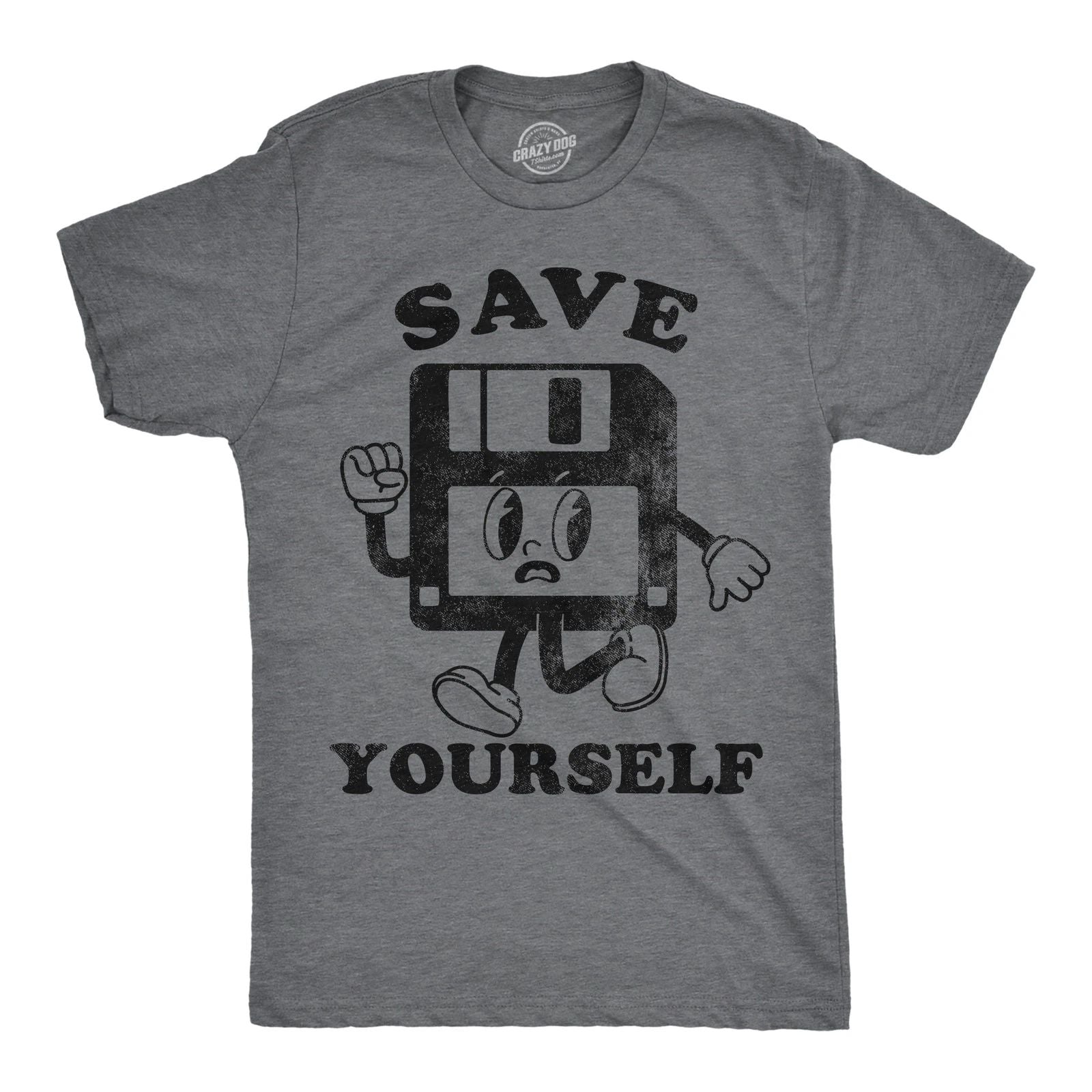 Mens Funny T Shirts Save Yourself Sarcastic Retro Technology Graphic Novelty Tee