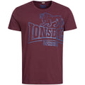 Lonsdale Langsett T-Shirt, Vintage Wine Red