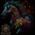 A Colourful Horse With Fantasy Markings Mens Light Cotton T-Shirt