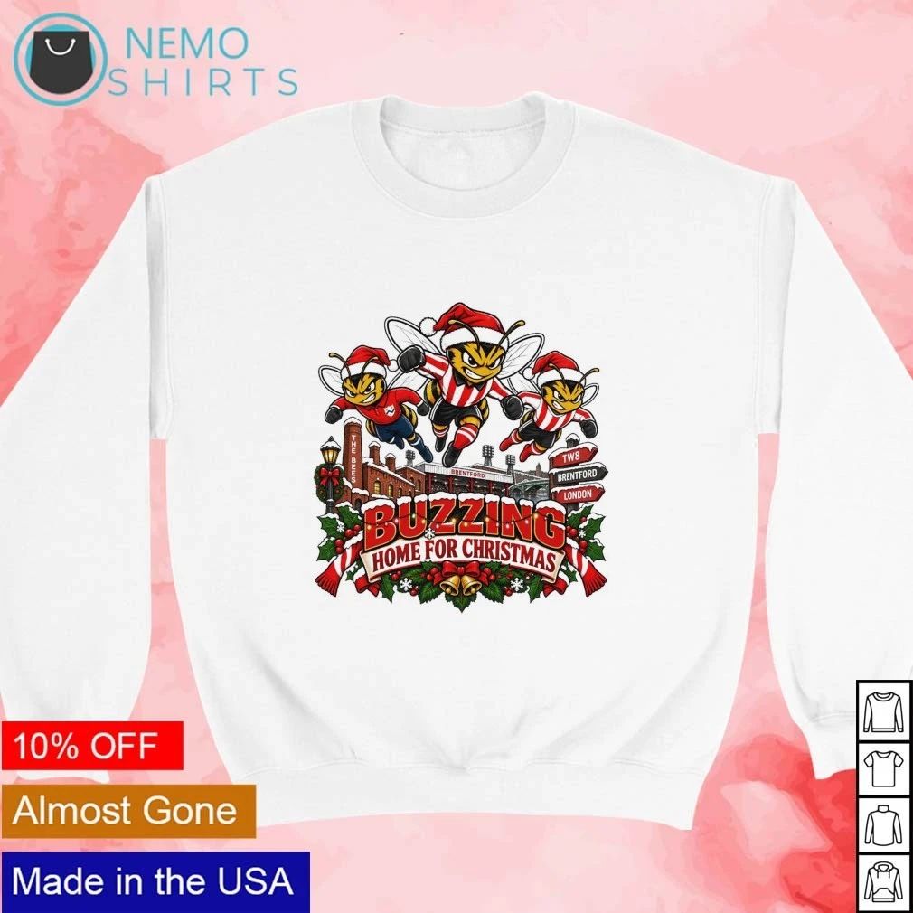 Bees Buzzing Home for Christmas shirt