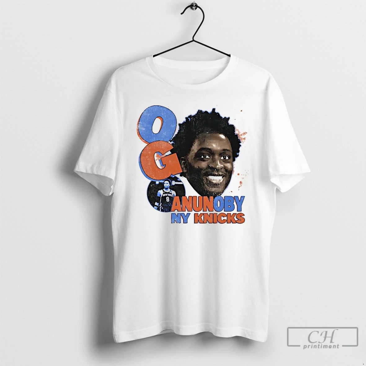 Classic Og Anunoby Big Face Ny Knicks T Shirts