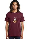Travel-Guide-Rabbit Mens Graphic Tee, 100% Cotton, Casual Summer Wear
