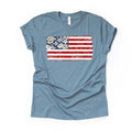 Distressed Flag Daisies Comfort Tee Boho Style Patriotic Flower Shirt
