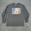 Acrylick Shirt Men's Large Gray Logo Graphic Tee Crew Neck Long Sleeve Adult L