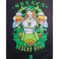 NWT Sullen Art Lucky You Irish Women Gold Beer Mug Shirt Medium A120 Excellent