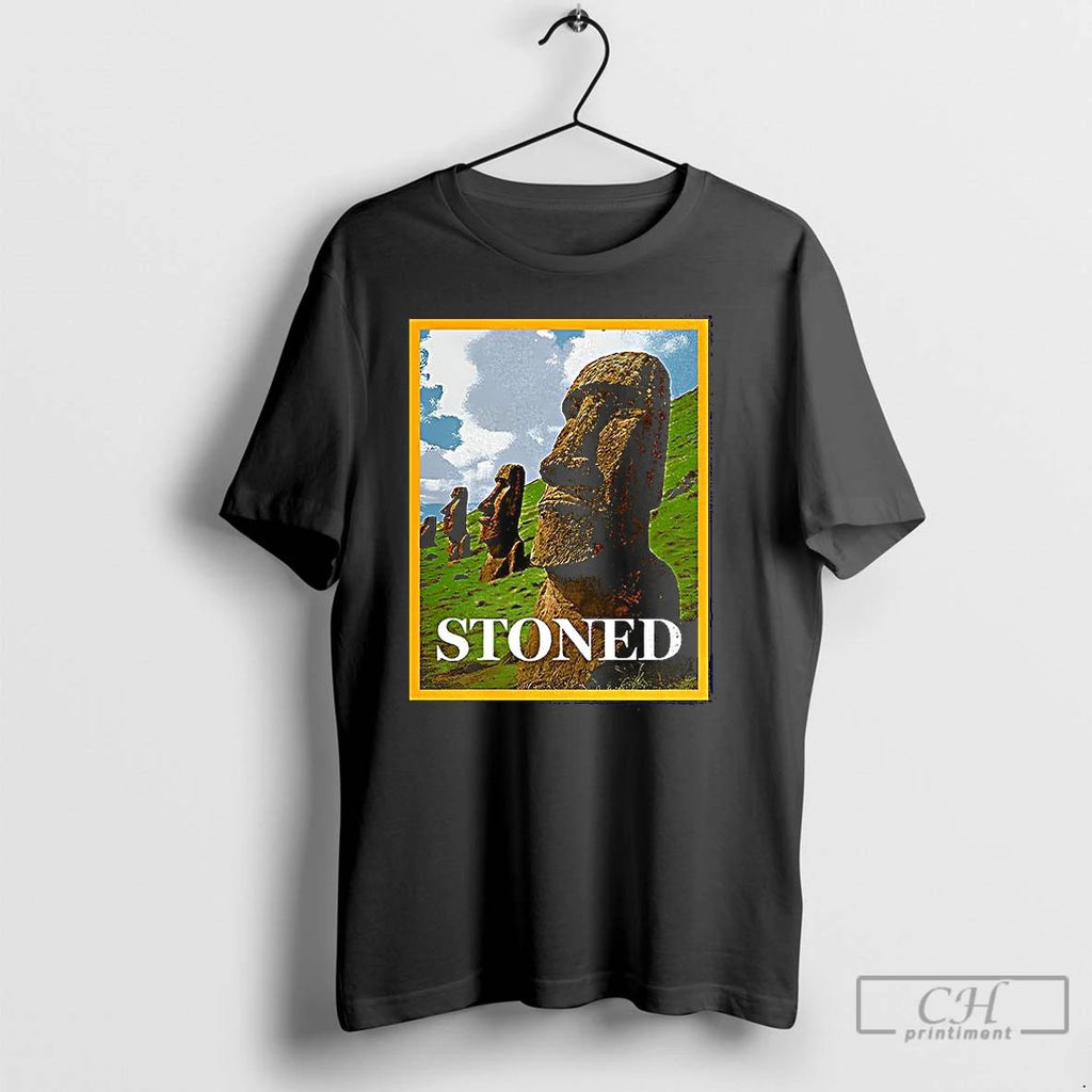 Classic Stoned Moai Easter Island T Shirts