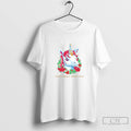 Classic Princess Unicorn Holiday Wreath Christmas T Shirts