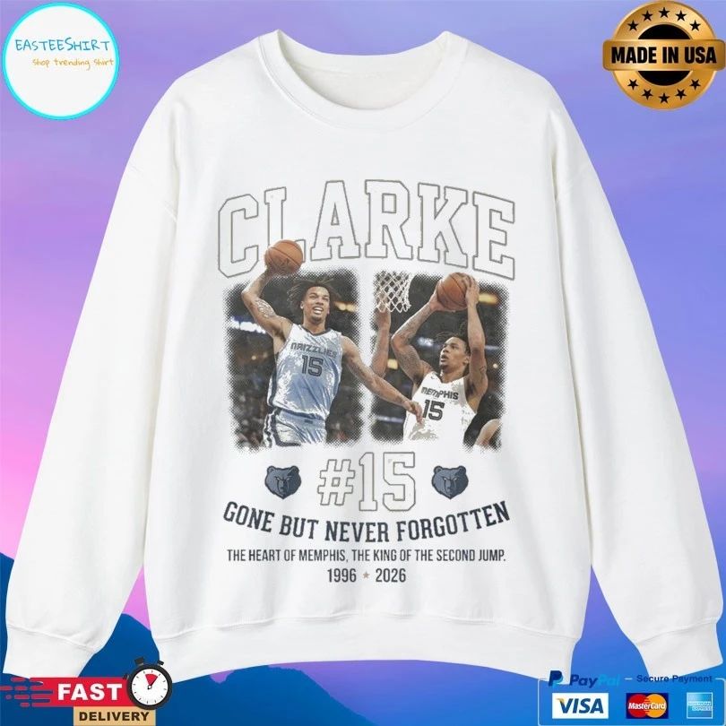 Rest In Peace Brandon Clarke 1996-2026 In Loving Memory Gone But Never Forgotten The Heart Of Memphis The King Of The Second Jump 1996-2026 T-shirt