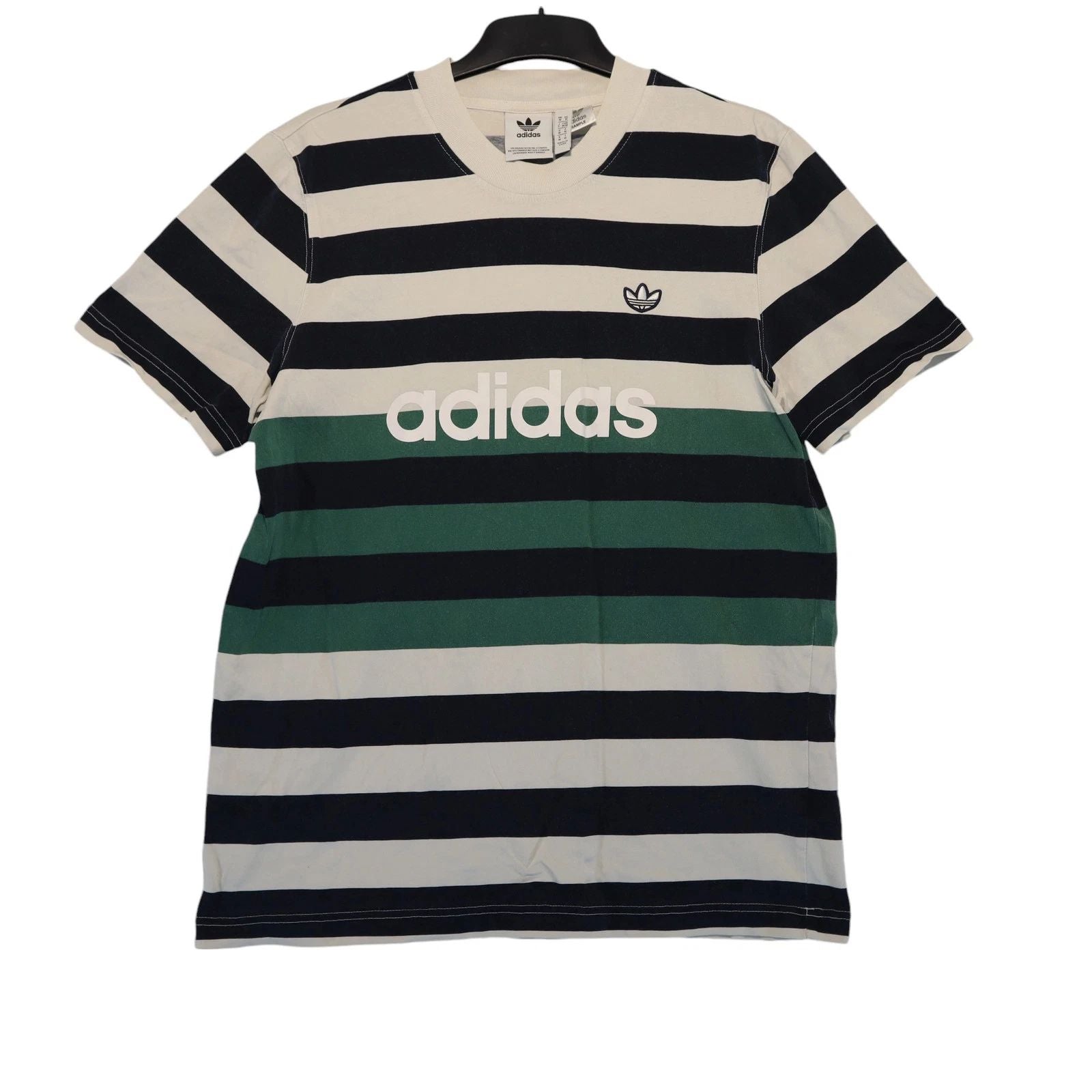 Adidas Simple Mens T-Shirt Size M Multicoloured Colourblock Short Sleeve