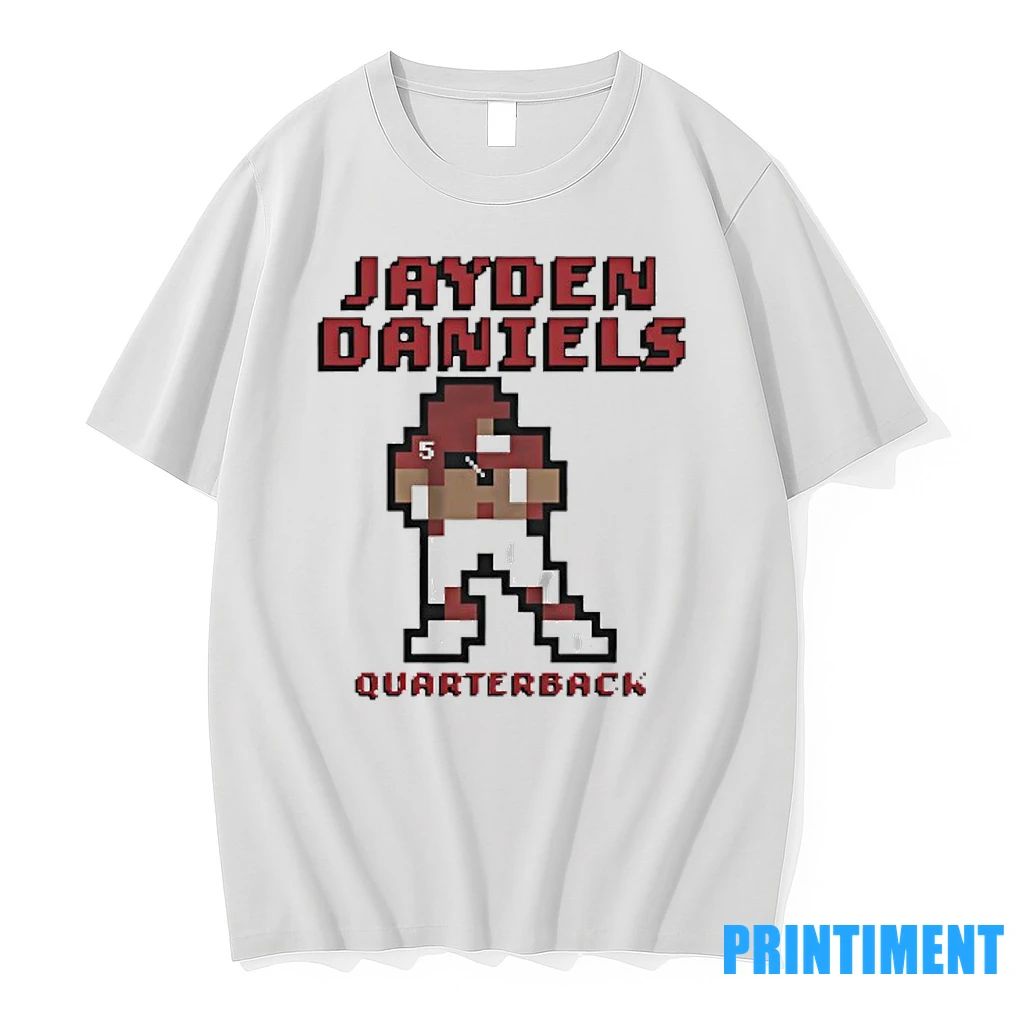 Jayden Daniels Quarterback Washington Commanders Football Pixel Tshirts Sweater