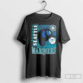 Classic Seattle Mariners Atlas Blue Helmet T Shirts