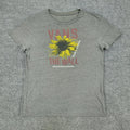 Vans Shirt Men's Medium Gray Off The Wall Floral Graphic Tee Short Sleeve Adult