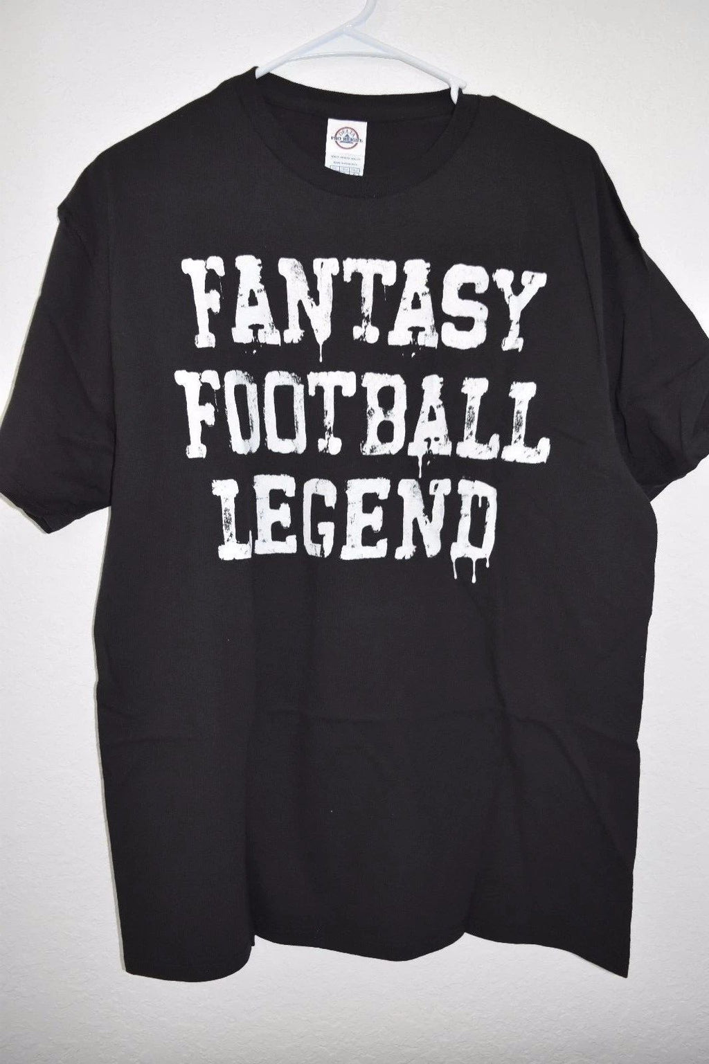 New Delta Black White "Fantasy Football Legend" 100% Cotton Adult T-Shirt