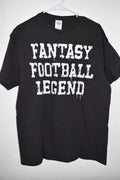 New Delta Black White "Fantasy Football Legend" 100% Cotton Adult T-Shirt