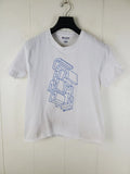 Champion Shirt Mens Medium White Graphic Crew Neck Short Sleeve Stretch Pullover