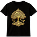 Tree Of Life T Shirt Gold Ornate Mandala Graphic Tee Sacred Geometry Style