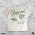 Platypus Vintage 90s Graphic T-Shirt, Retro Animal Infographic Facts Tee