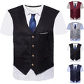 Stylish Men's Short Sleeve T Shirt with Unique 3D Printing Design for Summer