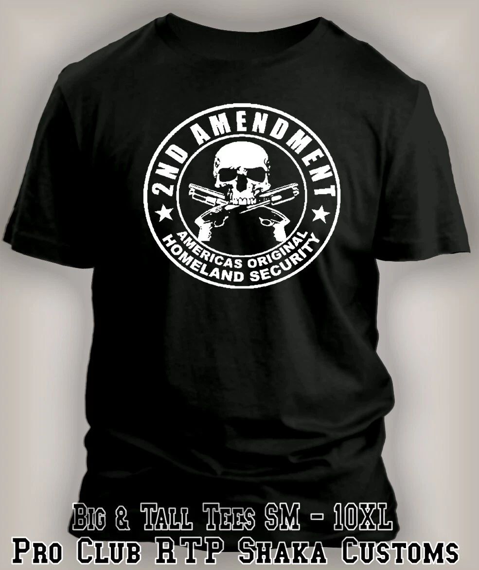 Pro Club Shaka 2nd Amendment Americas Original Security Tee Shirt Big & Tall T