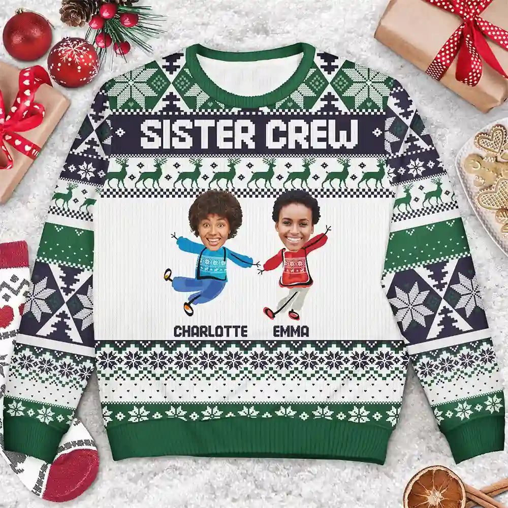 Custom Photo Cousin Crew Family - Personalized Unisex Ugly Sweater