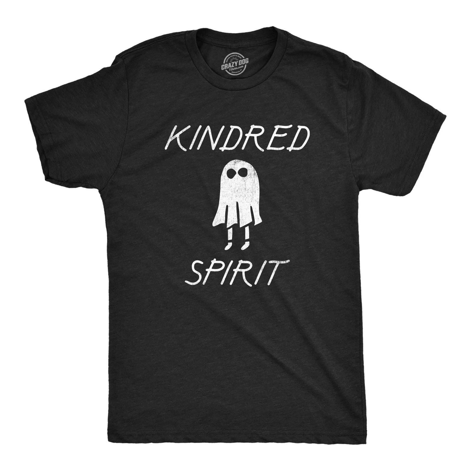 Mens Kindred Spirit T Shirt Funny Spooky Halloween Ghost Joke Tee for Guys