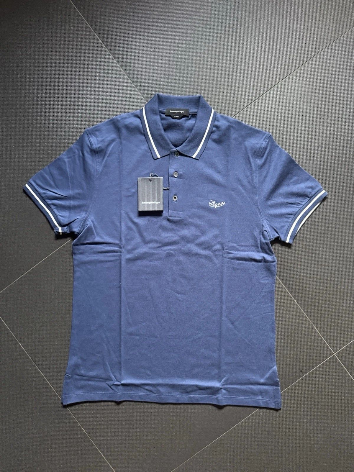 Z Zegna  Slim- Fit - Polo T-shirt Size L/52 color Blue