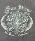 Vintage San Diego Surf Shop Graphic T Shirt XXL Y2K Faded Black Delta Pro Weight