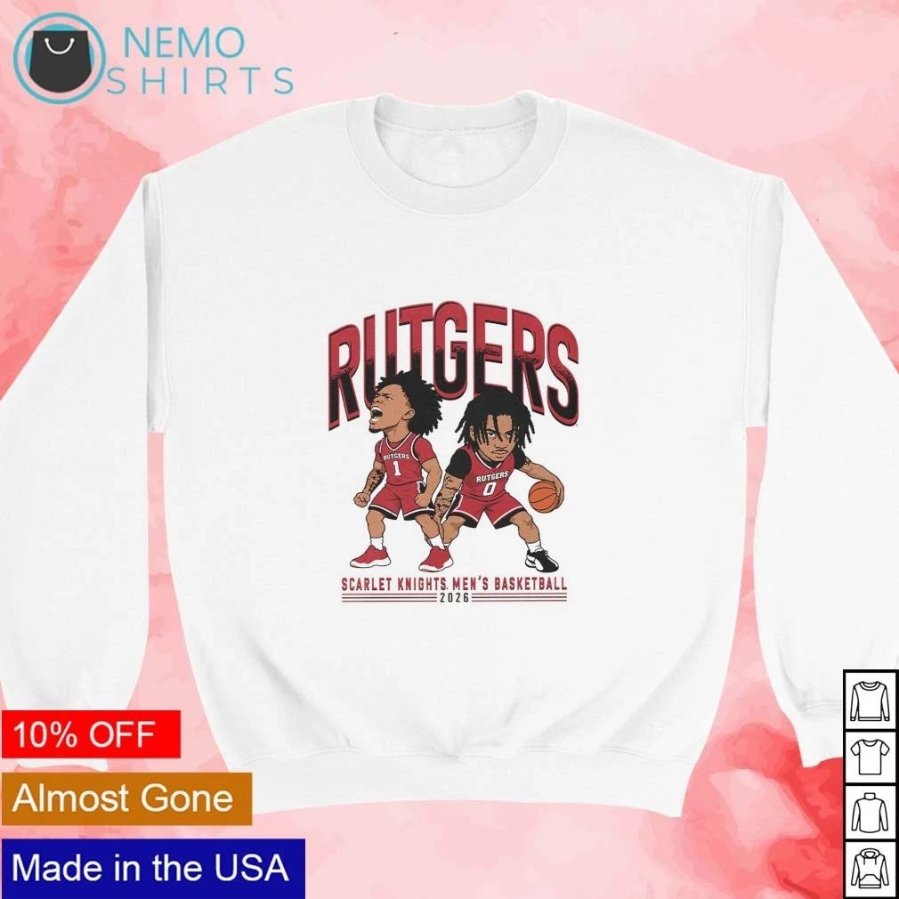 Famah Toure and Dyzier Carter Rutgers Scarlet Knights Men’s Basketball 2026 shirt