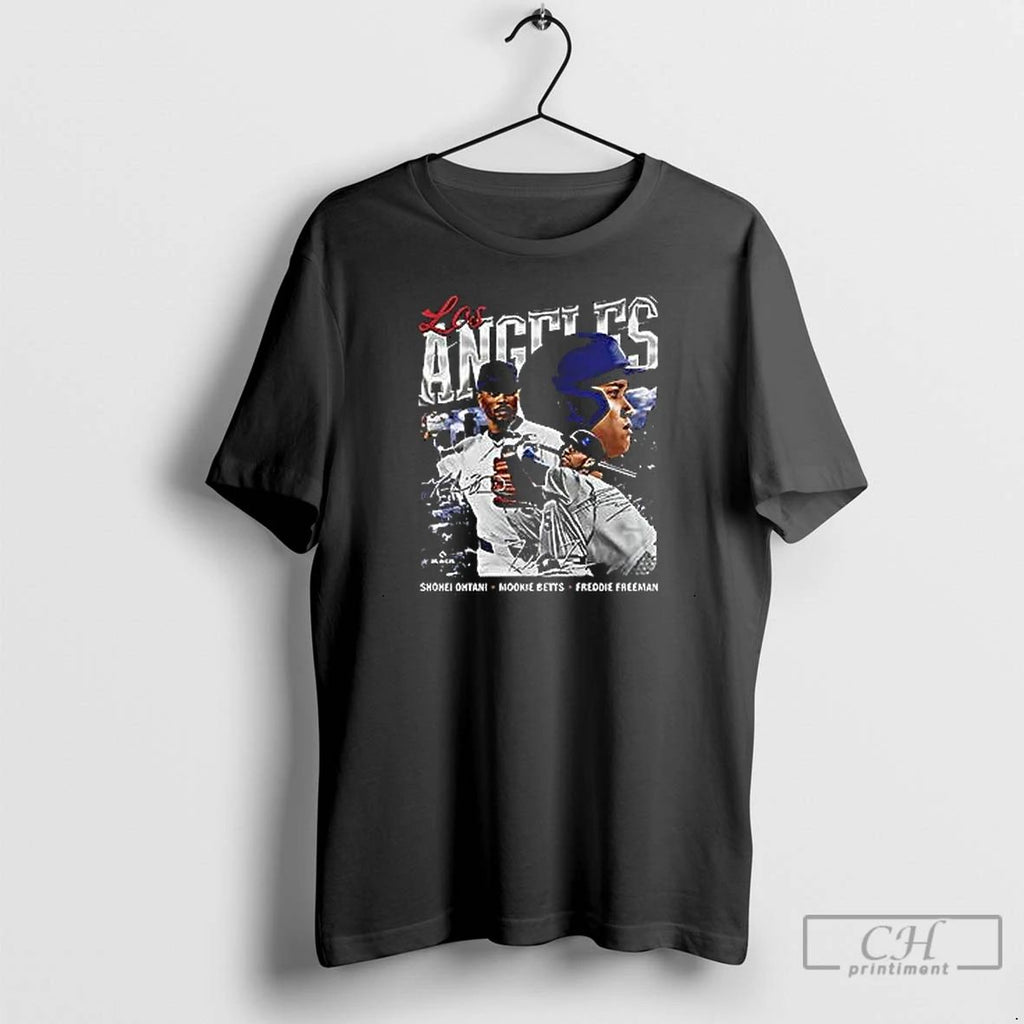 Premium Awesome Shohei Ohtani Mookie Betts Freddie Freeman Los Angeles Dodgers Retro T Shirts