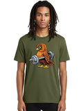 Owl-Lifting-Dumbbell-1 Mens Graphic Tee, 100% Cotton, Casual Summer Wear