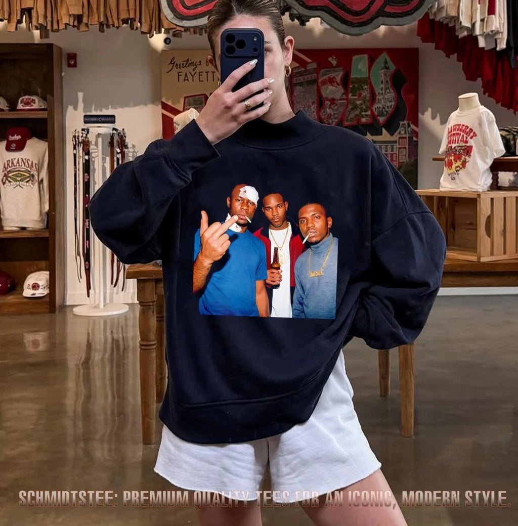 Paid in Full Mitchell Wood Harris Mekhi Phifer and Kevin Carroll middle finger smoking and beer shirt