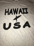 Gildan Hawaii USA Size xl Adult Gray Cotton T Shirt Surfer Surf Unisex