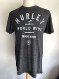 HURLEY WORLDWIDE Official Men's Surf Beach Heather Black T-Shirt Size Medium
