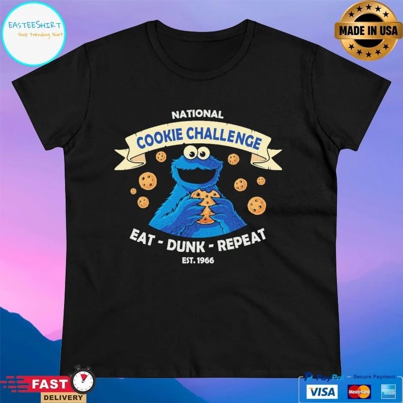 National Cookie Challenge Eat Dunk Repeat Est 1966 T-shirt