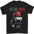 Christmas Ill Be Back SCI-FI Funny Xmas Mens T-Shirt 100% Cotton