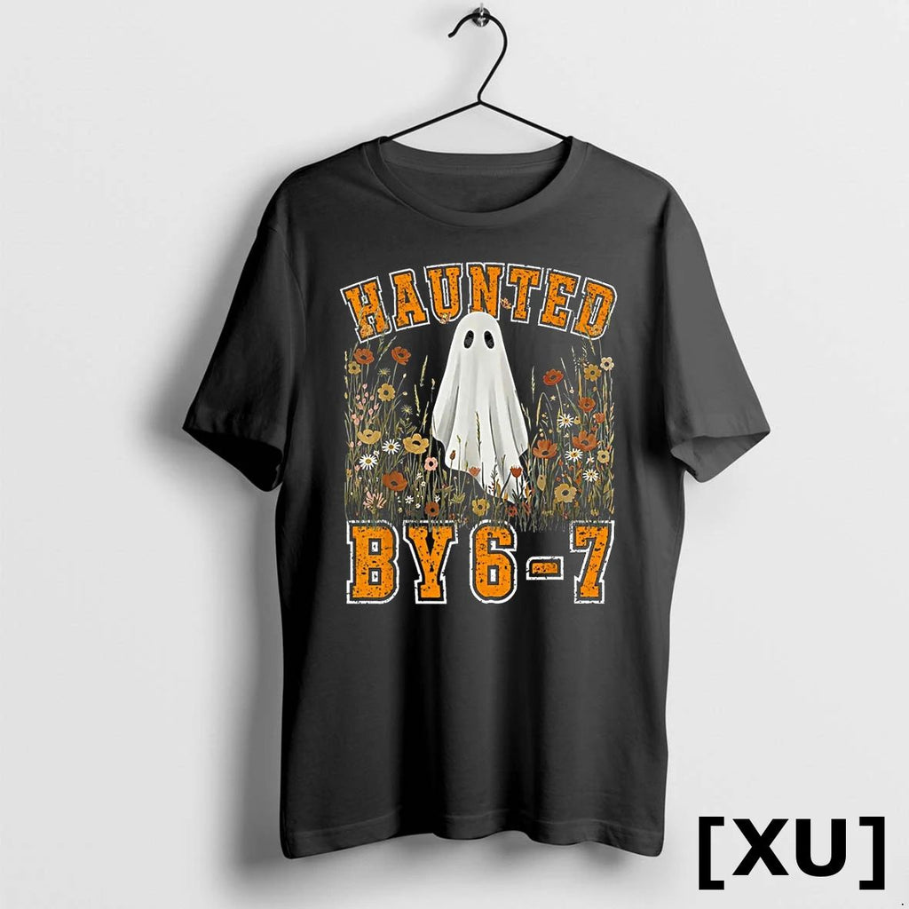 Haunted By 6 7 Ghost Floral 67 Meme Halloween Six Seven Tshirts Sweater