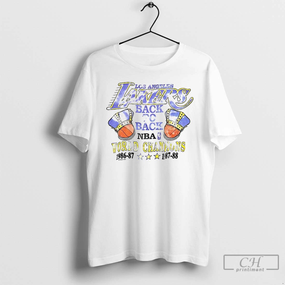 Premium Los Angeles Lakers Back To Back World Champions 1987 Vintage T Shirts