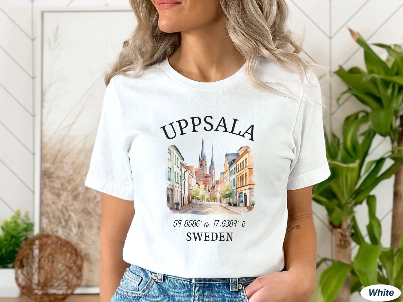 Uppsala T-Shirt Travel Gift for Sweden Trip Lovers Souvenir Tee