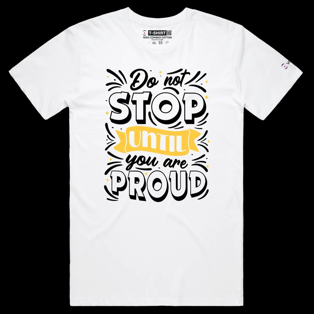 VOICEART Do Not Stop Motivational Lifestyle T-Shirt with Premium Quality Graphic